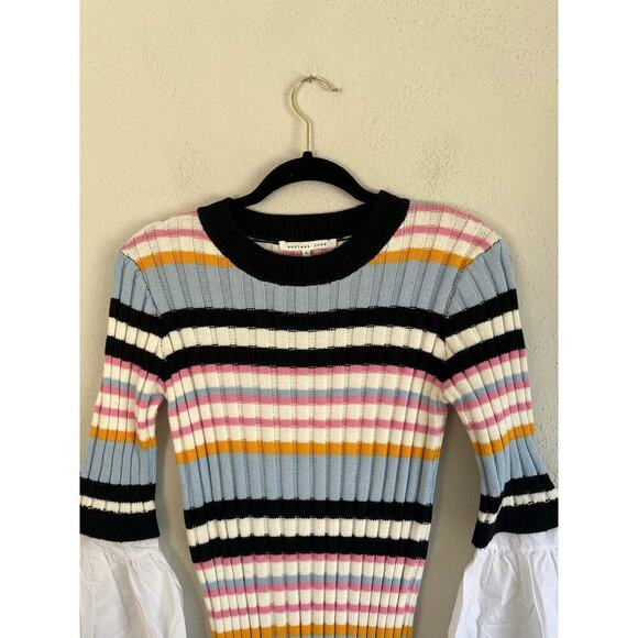 Anthropologie Endless Rose Woman Strips CARADISCLOTHED Sweater MIDI Dres… - Picture 8 of 13